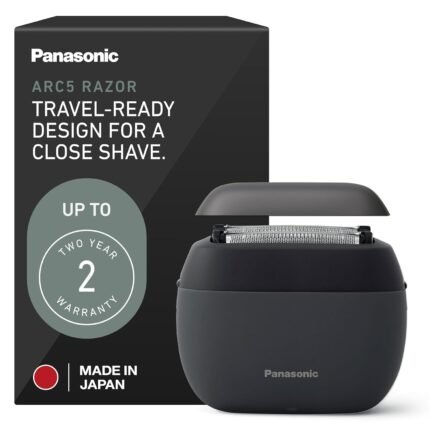 Palm-Sized Electric Razor, Handheld Luxury Compact Travel Shaver with 5-Blade Cutting System and USB-C Charging, Wet/Dry