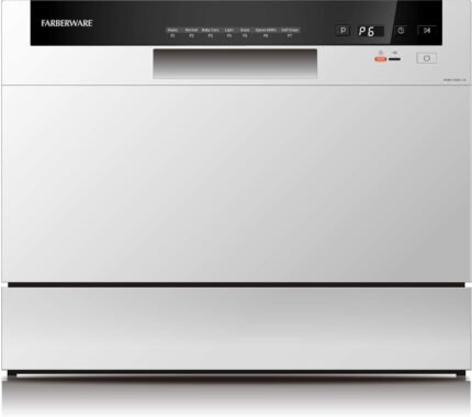 Portable Countertop Dishwasher - 7-Program System for Home, RV, and Apartment - Wash Dishes, Glass, and Baby Products - Hookup Required