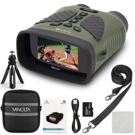 10x25 Digital Night Vision Monocular w/Built-in 4K HD Video Camera (Green)