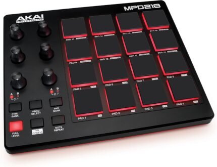 22-Key USB MIDI Controller with 16 MPC Drum Pads, 6 Assignable Knobs, Note Repeat and Full Level Buttons and Production Software